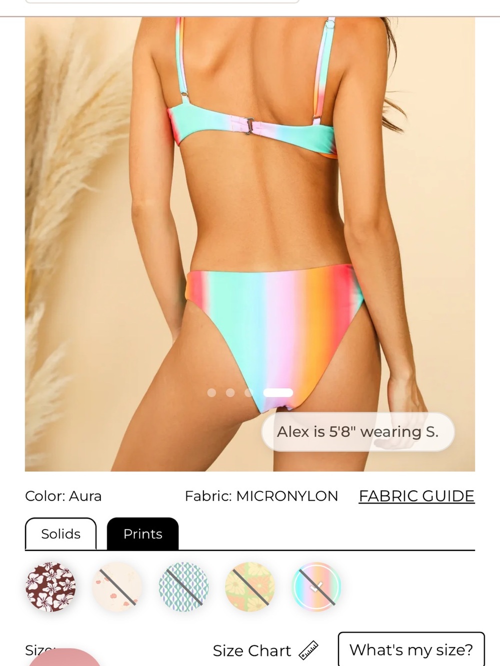 Dippin Daisys, Knot-Front Multicolor Gradient Bikini - Pink & Aqua - Picture 3 of 16